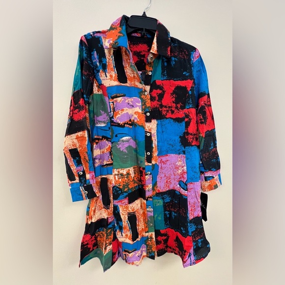 NWT Calessa Multicolor Tunic - Picture 1 of 9
